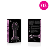 SERIE NEBULA DE IBIZA - PLUG ANAL MODELO 2 CRISTAL BOROSILICATO TRANSPARENTE 11 CM -O- 3,5 CM